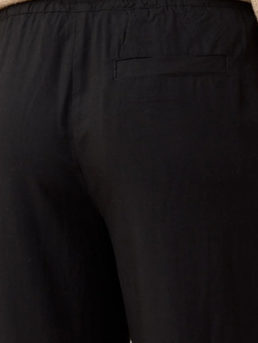 Marine Layer Black Elastic-Waist Pants Casual Everyday Loungwear Size Medium - Picture 7 of 14